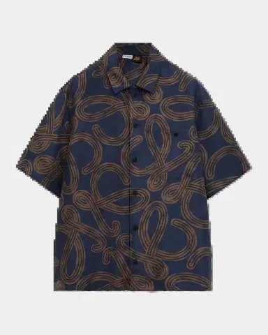 Loewe Men's x Paula's Ibiza Silk Short-Sleeve Shirt | Thumbnail 2 Loewe Men's x Paula's Ibiza Silk Short-Sleeve Shirt | Thumbnail 2
