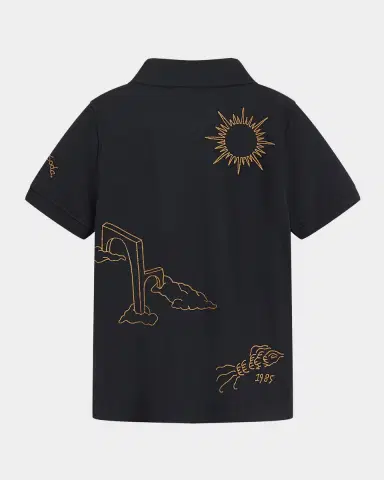 Scotch & Soda Boy's Embroidered Artwork Polo Shirt | Thumbnail 2