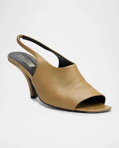TOTEME 85MM Leather Slingback Sandals | Thumbnail 4 TOTEME 85MM Leather Slingback Sandals | Thumbnail 4