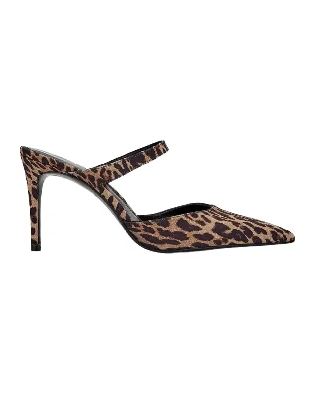 Stuart Weitzman Stuart Power 85MM Leopard-Print Mules