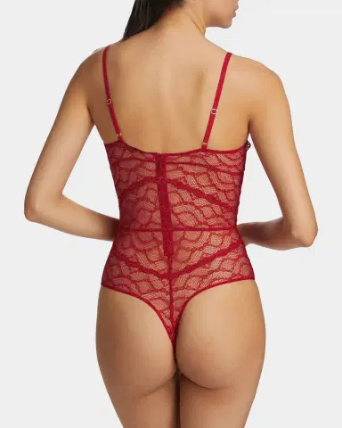 Kiki de Montparnasse Mon Cheri Sheer Lace Bodysuit | Thumbnail 3