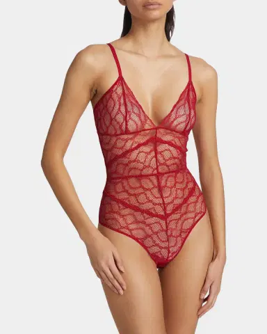 Kiki de Montparnasse Mon Cheri Sheer Lace Bodysuit | Thumbnail 4
