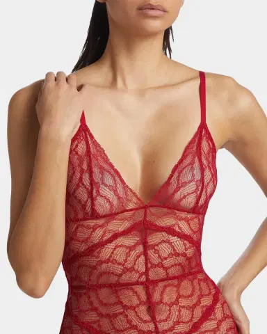 Kiki de Montparnasse Mon Cheri Sheer Lace Bodysuit | Thumbnail 5