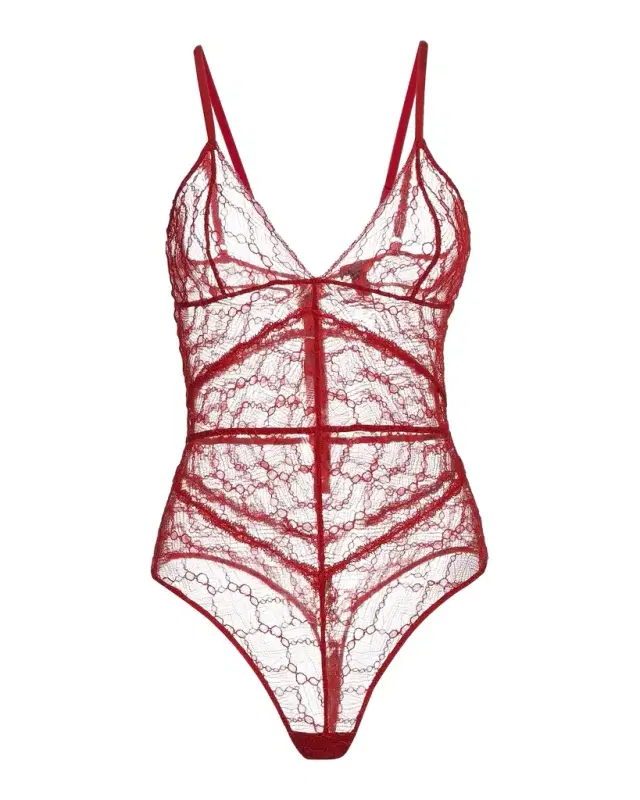 Kiki De Montparnasse Mon Cheri Sheer Lace Bodysuit