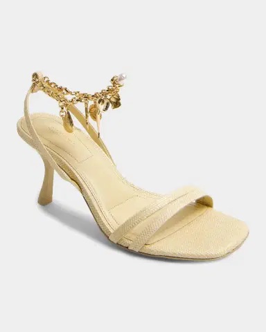 Simkhai Caspian 80MM Charm-Embellished Raffia Sandals | Thumbnail 2 Simkhai Caspian 80MM Charm-Embellished Raffia Sandals | Thumbnail 2
