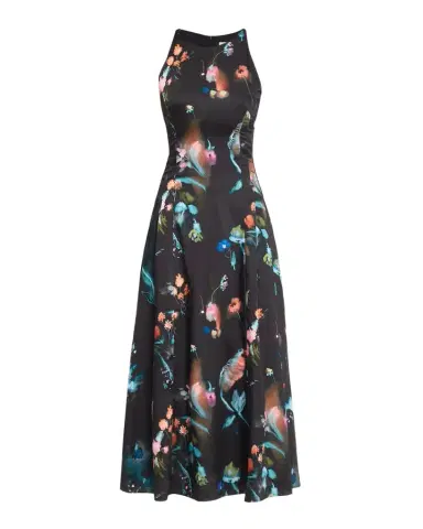 Prabal Gurung Jewel Neck Sleeveless Floral-Print Dress | Thumbnail 1 Prabal Gurung Jewel Neck Sleeveless Floral-Print Dress | Thumbnail 1