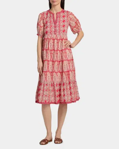 Ro's Garden Sylvia Paisley Cotton Midi Dress | Thumbnail 2 Ro's Garden Sylvia Paisley Cotton Midi Dress | Thumbnail 2