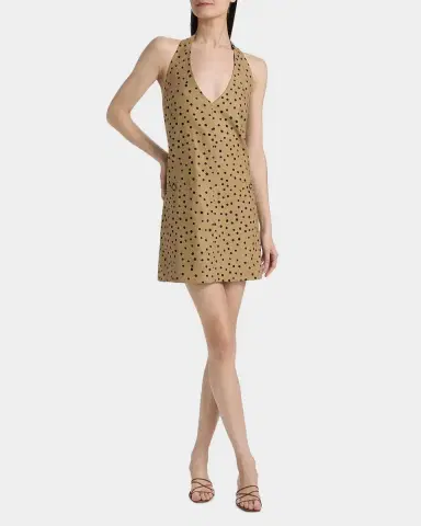 Tanya Taylor Natalie Polka Dot Linen-Blend Mini Dress | Thumbnail 2