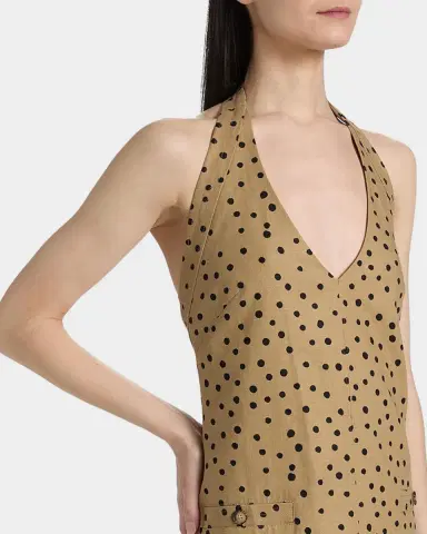 Tanya Taylor Natalie Polka Dot Linen-Blend Mini Dress | Thumbnail 5