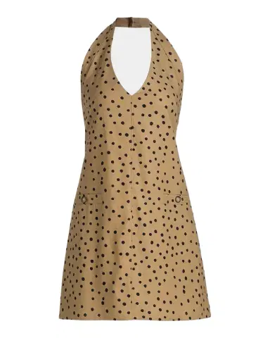 Tanya Taylor Natalie Polka Dot Linen-Blend Mini Dress | Thumbnail 1