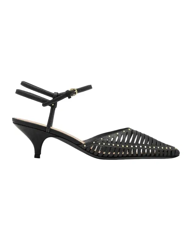 Ulla Johnson Francine 50MM Cage Kitten Heel Pumps