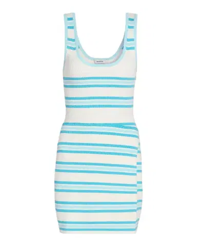 Simkhai Marston Striped Cotton-Blend Mini Dress | Thumbnail 1 Simkhai Marston Striped Cotton-Blend Mini Dress | Thumbnail 1
