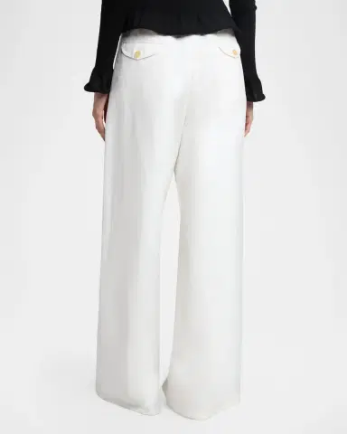 Jil Sander Pleated Cotton Wide-Leg Trousers | Thumbnail 3