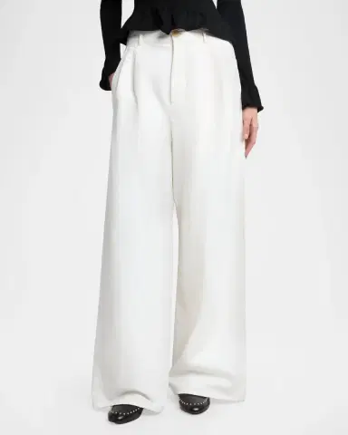 Jil Sander Pleated Cotton Wide-Leg Trousers | Thumbnail 4