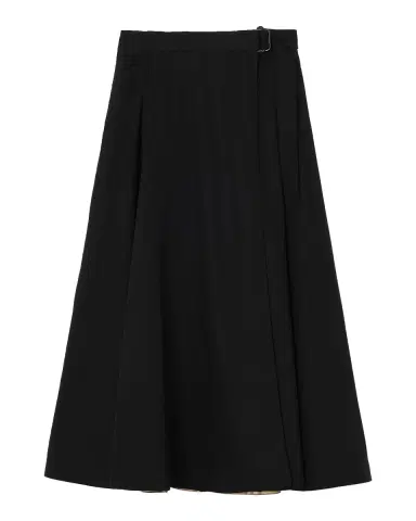 Burberry Belina Belted Wool Twill Midi Skirt | Thumbnail 3