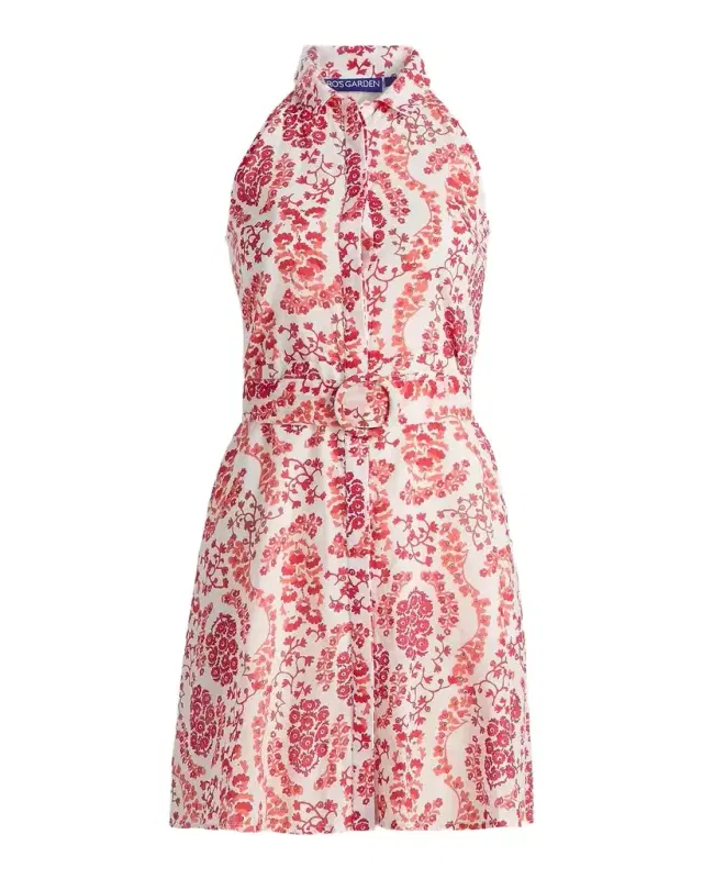 Ro S Garden Regina Floral Cotton Minidress