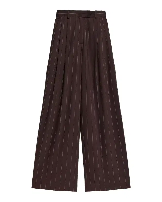 Helmut Lang Double-Pleated Wide-Leg Trousers