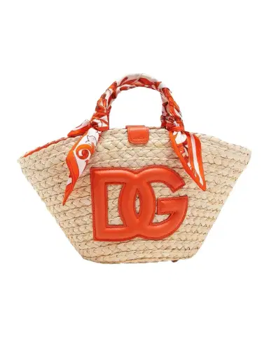 Dolce & Gabbana Majolica Arancio-Print Straw Bucket Bag | Thumbnail 1 Dolce & Gabbana Majolica Arancio-Print Straw Bucket Bag | Thumbnail 1