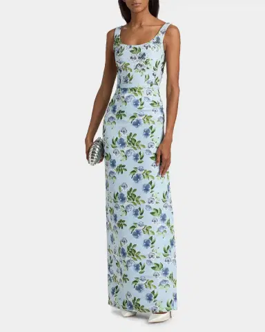 SACHIN BABI Lana Floral Faille Column Gown | Thumbnail 2