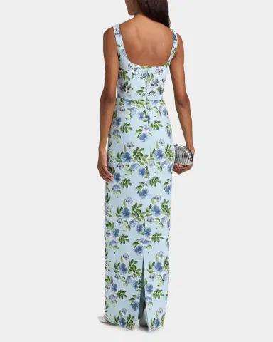 SACHIN BABI Lana Floral Faille Column Gown | Thumbnail 3