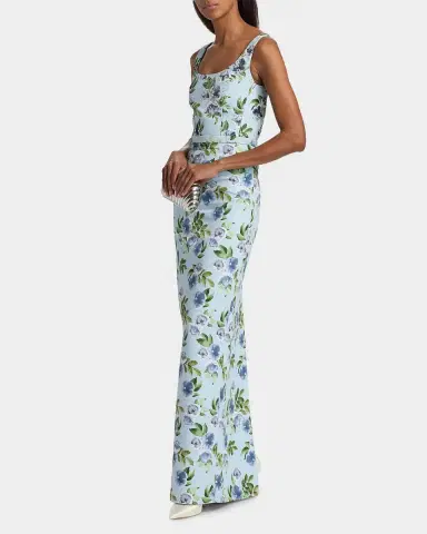SACHIN BABI Lana Floral Faille Column Gown | Thumbnail 4