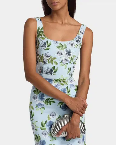 SACHIN BABI Lana Floral Faille Column Gown | Thumbnail 5
