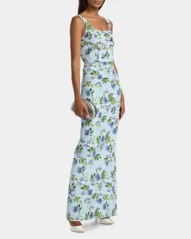 SACHIN BABI Lana Floral Faille Column Gown | Thumbnail 7