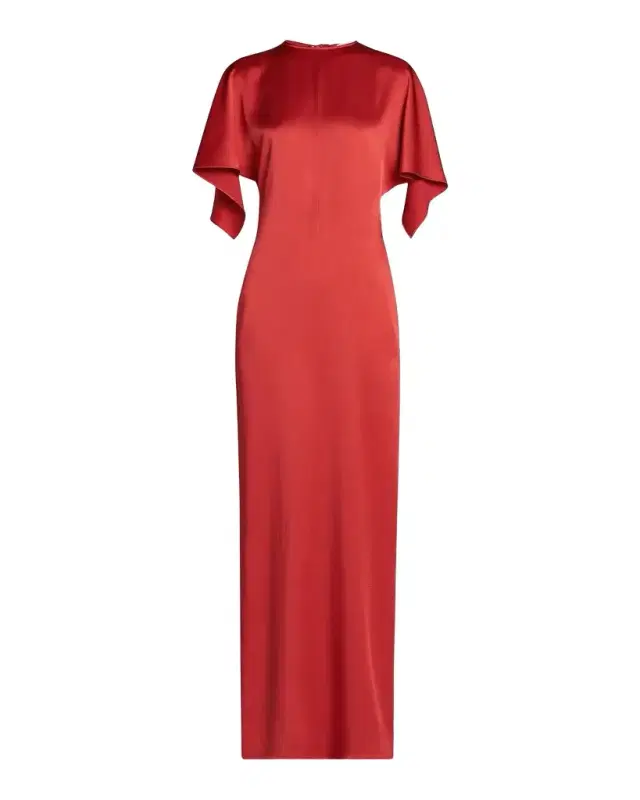 Stella McCartney Satin Tie-Back Maxi Dress