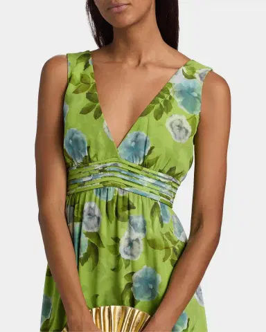 SACHIN & BABI Emilie Floral Chiffon A-Line Gown | Thumbnail 5