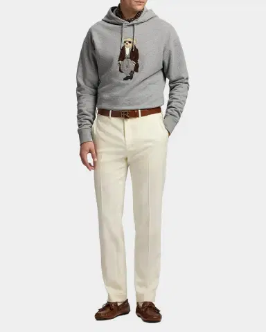 Ralph Lauren Purple Label Men's Polo Bear Cotton-Cashmere Fleece Hoodie | Thumbnail 2