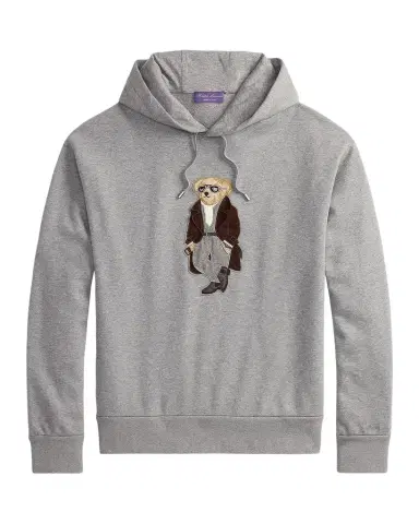 Ralph Lauren Purple Label Men's Polo Bear Cotton-Cashmere Fleece Hoodie | Thumbnail 1