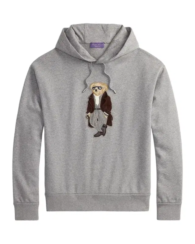 Men's Polo Bear Cotton-Cashmere Fleece Hoodie