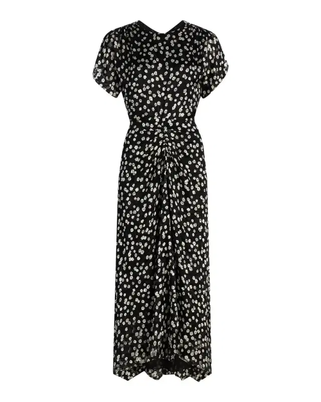 Isabel Marant Herva Floral Cinched Midi Dress