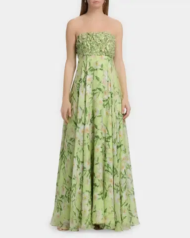 SACHIN BABI Ames Floral Embellished Strapless Gown | Thumbnail 2