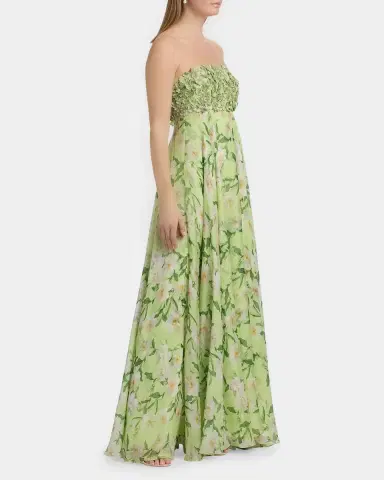 SACHIN BABI Ames Floral Embellished Strapless Gown | Thumbnail 4