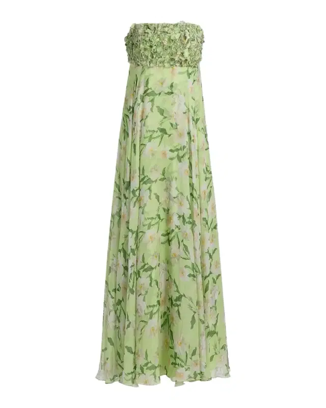SACHIN BABI Ames Floral Embellished Strapless Gown