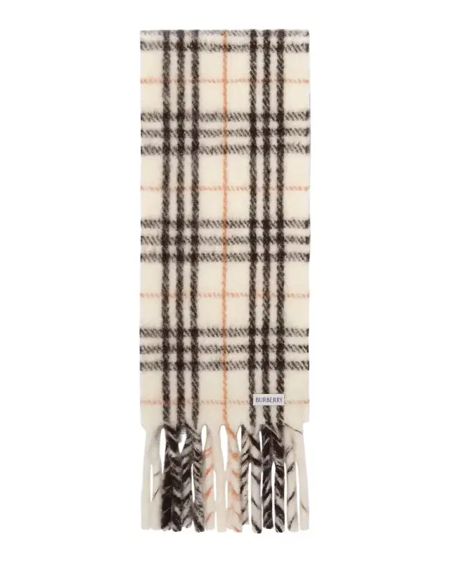 Burberry Men 's Check Fringed Alpaca-Wool Scarf