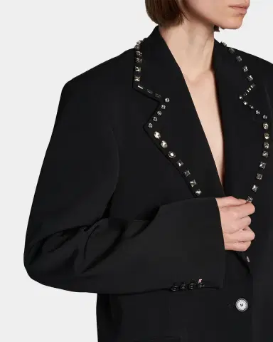 Stella McCartney Embellished-Lapel Wool Blazer | Thumbnail 5