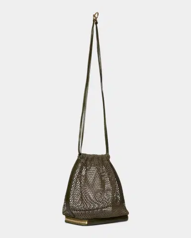 Alaïa Le Pochon Fishnet Crossbody Bag | Thumbnail 3