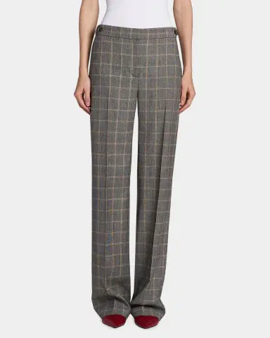 Stella McCartney Check Wool Slim Pants | Thumbnail 4 Stella McCartney Check Wool Slim Pants | Thumbnail 4