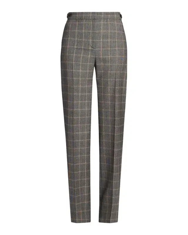 Stella McCartney Check Wool Slim Pants