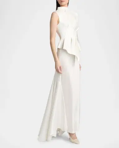ACLER Forever Young Harty Satin Draped Gown | Thumbnail 2 ACLER Forever Young Harty Satin Draped Gown | Thumbnail 2