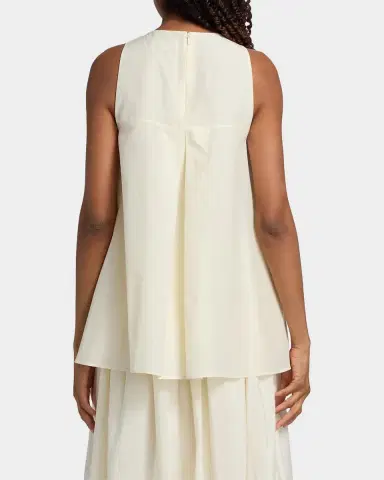 Loulou de Saison Liao Sleeveless Pleated Blouse | Thumbnail 3 Loulou de Saison Liao Sleeveless Pleated Blouse | Thumbnail 3