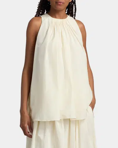 Loulou de Saison Liao Sleeveless Pleated Blouse | Thumbnail 4 Loulou de Saison Liao Sleeveless Pleated Blouse | Thumbnail 4