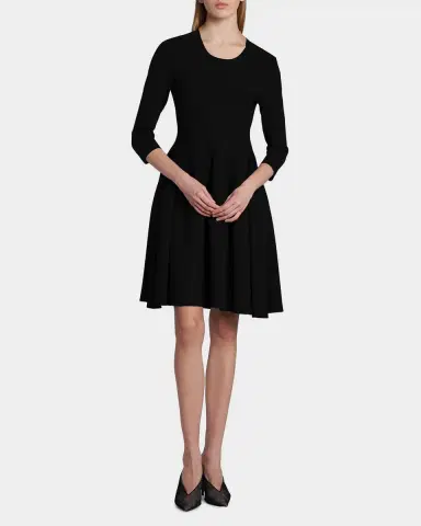 Stella McCartney Compact Knit Fit-And-Flare Knee-Length Dress | Thumbnail 2