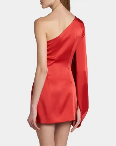 Stella McCartney Draped Satin Sheath Mini Dress | Thumbnail 3 Stella McCartney Draped Satin Sheath Mini Dress | Thumbnail 3