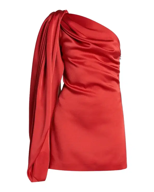 Stella McCartney Draped Satin Sheath Mini Dress