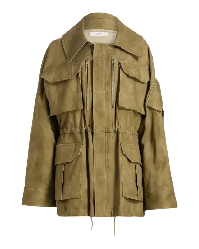 Co Camo tton-Blend Military Jacket