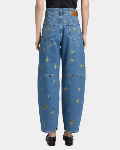 Ganni Printed Barrel-Leg Jeans | Thumbnail 3 Ganni Printed Barrel-Leg Jeans | Thumbnail 3