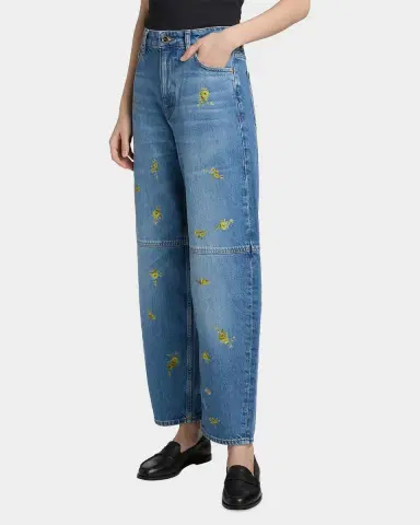 Ganni Printed Barrel-Leg Jeans | Thumbnail 7 Ganni Printed Barrel-Leg Jeans | Thumbnail 7